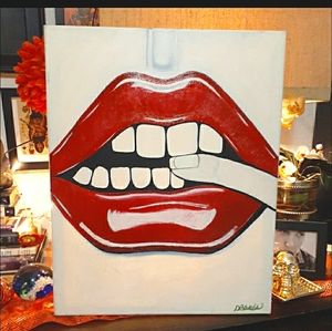 Original acrylic painting "just one kiss"
